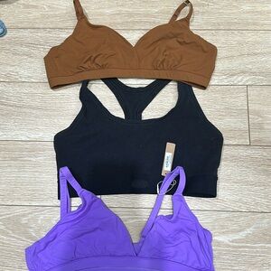 3 pairs of New Skims XL bralettes